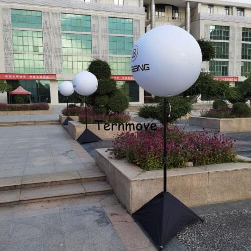 RGB inflatable tripod stand balloon for outdoor advertising tripod pole standing lighted balloon for wedding event party