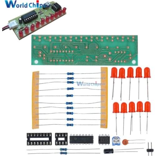 NE555 + CD4017 Practice Learning Kits LED Flashing Lights Module Electronic Suite LSD-10 3-4.5V DIY For Arduino