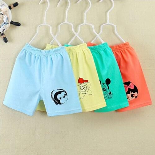 New baby short pants 0-3T baby summer pure cotton trousers infant cartoon cute clothes boys vest girls shorts baby sport pants