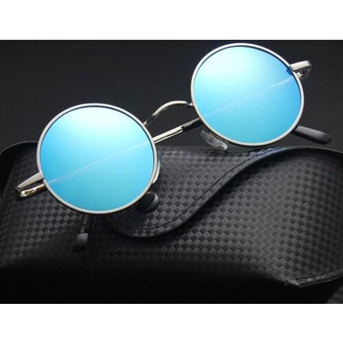 New classic retro round frame polarized sunglasses male trend street shooting driving sunglasses female personality wild glasses