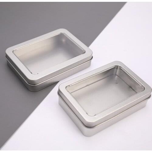 New Square Tin Storage Boxes Small Metal Storage Box Silver Coins Metal Box Jewelry Coins Metal Box Tin Candy Storage Tin Can
