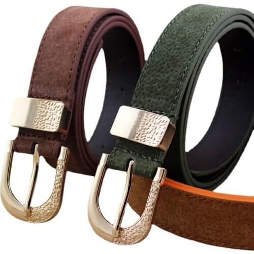 New Womens Leather Belt Pin-button Jeans with Women Multi Colored Belts for Women Luxury Designer Brand 2.8cm