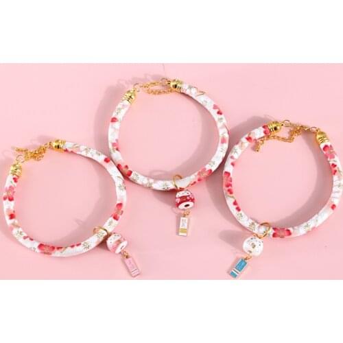 Kitten collar pet collar cat necklace kitten accessories puppy accessories dog collar cat collar with bell