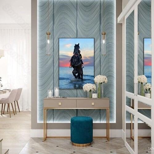 Still Life Painting Horse Simple Art Poster Decoration Painting Living Room Background Wall Stickers Self-Adhesive Wall Poster