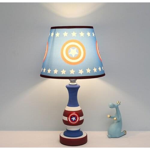 Captain America childrens room led lights bed side table lamps bedside lamp for bedroom decoration indoor lighting lamparas