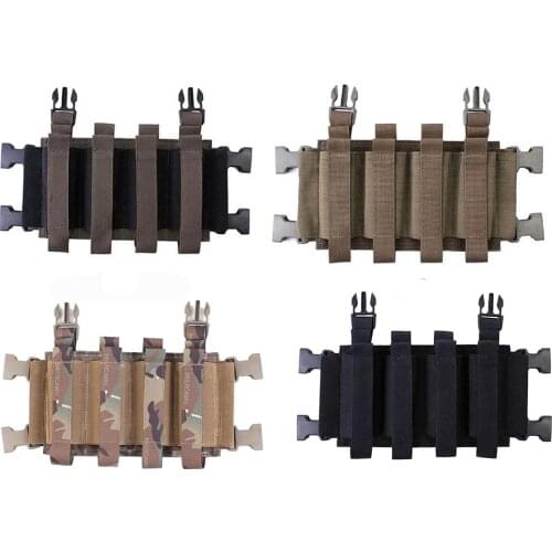 Tactical Vest 119 MK3 MK4 JPC2.0 Chest Quadruple Magazine Insert Pouch For Sub Holster Glock MP5 MP7 45 Elastic Magazine Holder