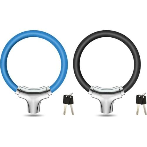 Bicycle Lock Mini Safety Ring Lock Anti-theft Cable 8mm Lightweight Bike Lock With 2 Keys Cycling Equipment Bicycle Accessories