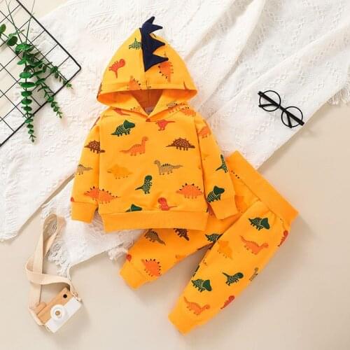 Spring & Autumn Fashion Kids Clothing Newborn Baby Boy Clothes 2 Piece/Sets Hooded Sweater Zipper Coat Long Sport Pants 3-18m