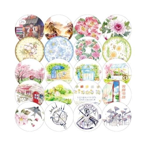 New 2020 June Washi Tape New Landscaping Sticker Garden Street View Lemon