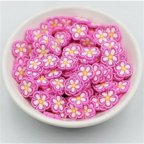 1kg 10mm Mixed Plum Blossom Polymer Clay Slices for DIY Crafts Plastic Klei Mud Particles Flower Clays