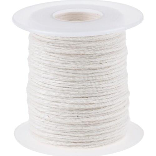 1 Pc 61m Cotton Braid Candle Wick Core Spool Non-smoke DIY Oil Lamps Candles Supplies