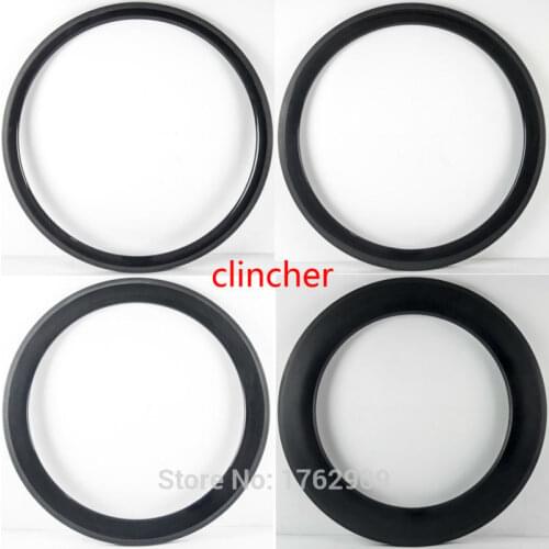 1pcs New 700C 38 50 60 88mm clincher rim Road bike 3K UD 12K full carbon fibre bicycle wheels rims 20.5 23 25mm width Free ship
