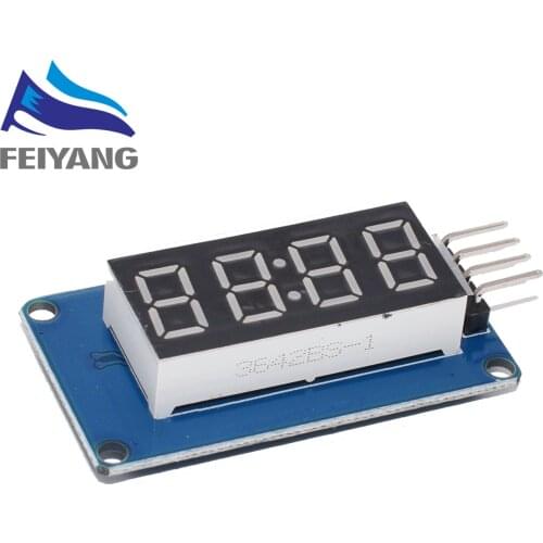 1pcs TM1637 4 Bits Digital LED Display Module 7 Segment 0.36Inch Clock RED Anode Tube Four Serial Driver Board Pack