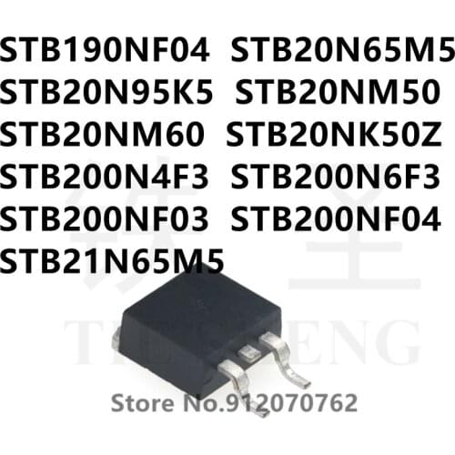 10PCS STB190NF04 STB20N65M5 STB20N95K5 STB20NM50 STB20NM60 STB20NK50Z STB200N4F3 STB200N6F3 STB200NF03 STB200NF04 STB21N65M5
