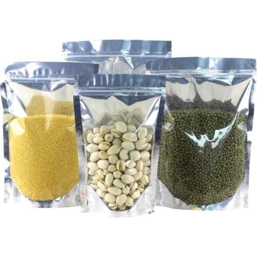 15X22+4 CM stand Self sealing bag translucent Food bag