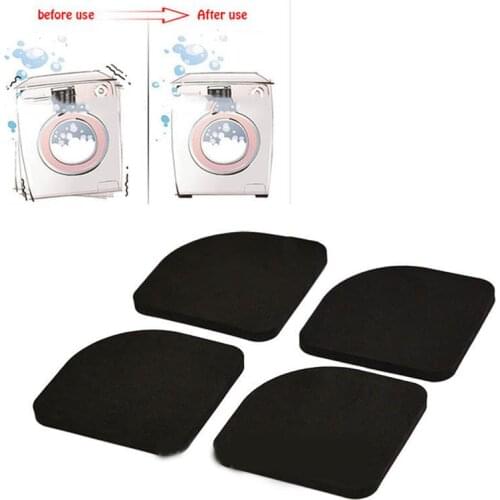 4PCS Black EVA Multifunctional Washing Machine Anti-shock Pads Non-slip Refrigerator Mute Pad Table Chair Cushion
