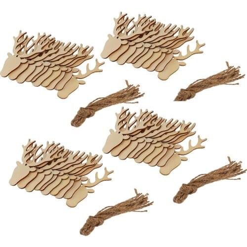 40 Pcs Christmas Ornaments for Xmas Tress - Wooden Sign Christmas Tree Decorations Hanging Pendant