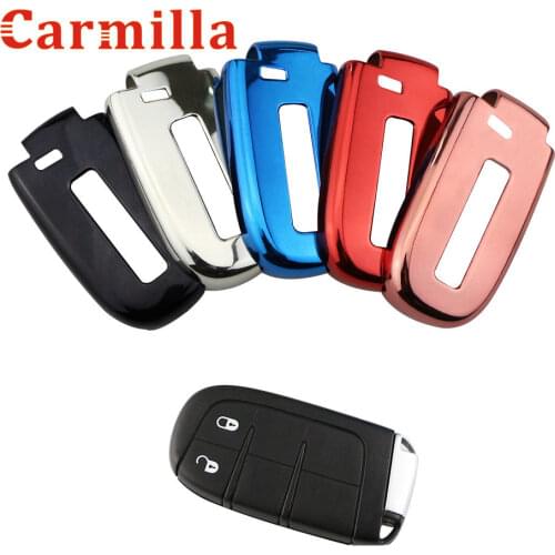 Car Smart Key Cover Fob Case Shell Fit for Dodge Journey Charger for Jeep Renegade Compass Grand Cherokee