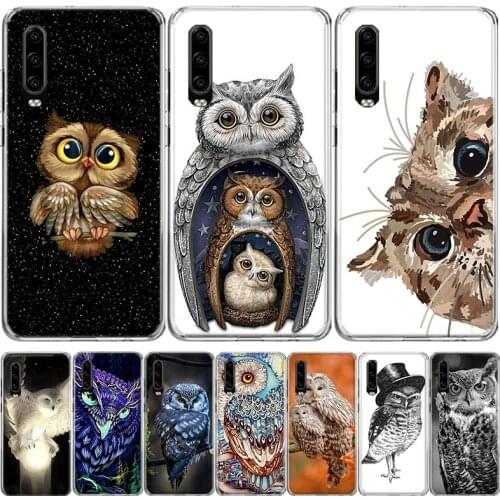 Cute Owl Hearts Lover Christmas Phone Case For Huawei Mate 30 20 10 P40 P30 P20 P10 Pro Lite P Smart Z Plus 2019 2018 Cover Coqu