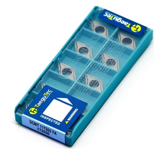 DCMT11T302 FA CT3000 10pcs/lot TaeguTec Negative Triangular External Turning Inserts