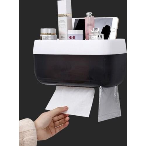 Tissue Box Toilet Bathroom Box Paper Towel Dispenser Plastic Waterproof Box Container Home Decorartion