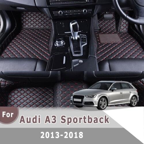 RHD Carpets For Audi A3 Sportback 2018 2017 2016 2015 2014 2013 Car Floor Mats Auto Interiors Styling Parts Foot Pads Rugs