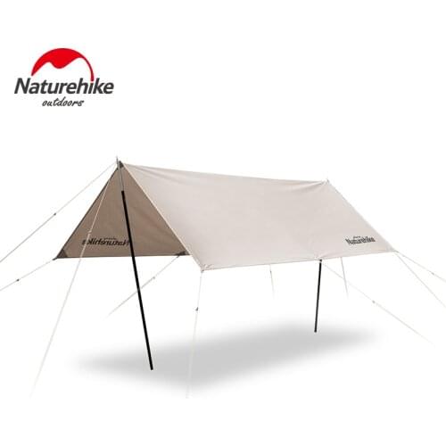 Naturehike Outdoor Ultra Light Camping Cotton Cloth Canopy 5-8 Person Square Sunshade Family Waterproof Tarp Tent Portable