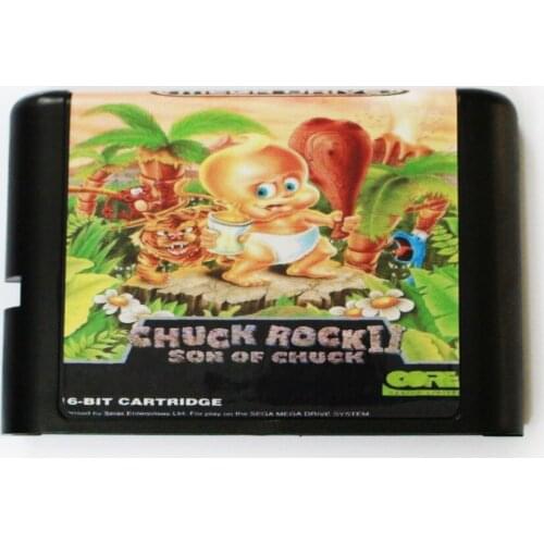 Chuck Rock II (2) 16 bit MD Game Card For Sega Mega Drive For SEGA Genesis
