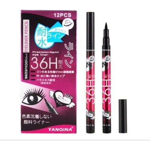 Fashion 36H Black Waterproof Liquid Eyeliner Make Up Beauty Comestics Long-lasting Eye Liner Pencil Makeup Tools 1000pcs