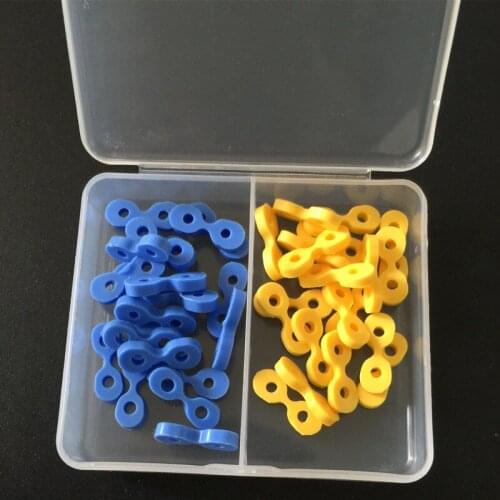 40pcs/set Dental Elastic Fixing Wedges Matrix Matrices Rubber Dam Autoclavable