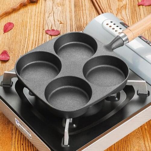 Frying pan dumpling egg burger mould uncoated non stick cast iron breakfast omelet roasting pot gas and induction cooker