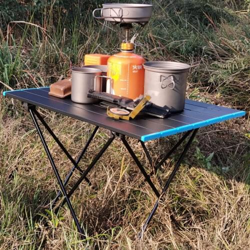 Ultralight Portable Folding Camping Table Compact Roll Up Tables with Carrying Bag for Outdoor Camping Hiking Picnic