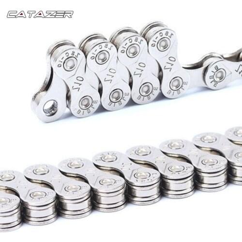 Bicycle Chain Mountain Bike 10 Speed Chain Bicycle Road Bike 20 30 Speed XT Full Plating Anti-corrosive Chain with Magic Buckle
