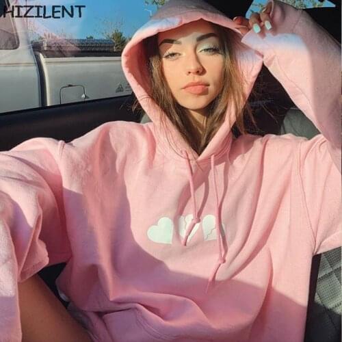 Spring Streetwear Y2K Pink Tops Girls Kawaii Gothic Harajuku Oversized Hoodie Streetwear Womens Couple High Street Sweatshirts