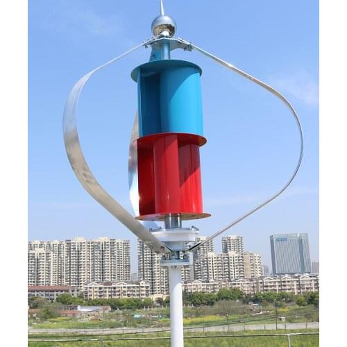 Free Energy Generator 800W 12V/24V Wind Power Mill Vertical Axis Low Start Up Wind Speed Efficient For Home Street Use