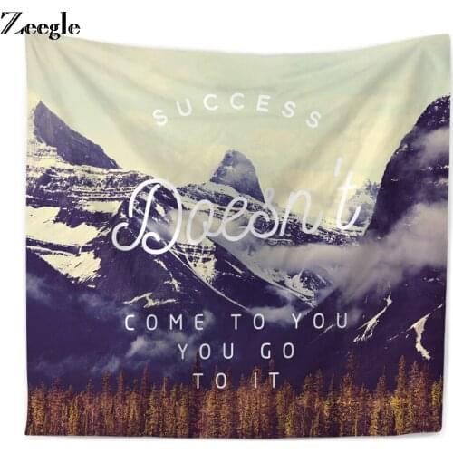 Zeegle HD Snow Mountain Printed Tapestry Wall Decoration 150*200cm Cover Beach Towel Throw Blanket Picnic Yoga Mat Textiles