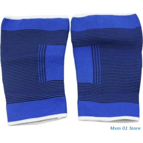 2pcs Blue Elastic Knee Support Pad Brace Guard Sleeve Strap Bandage Wrap Gym