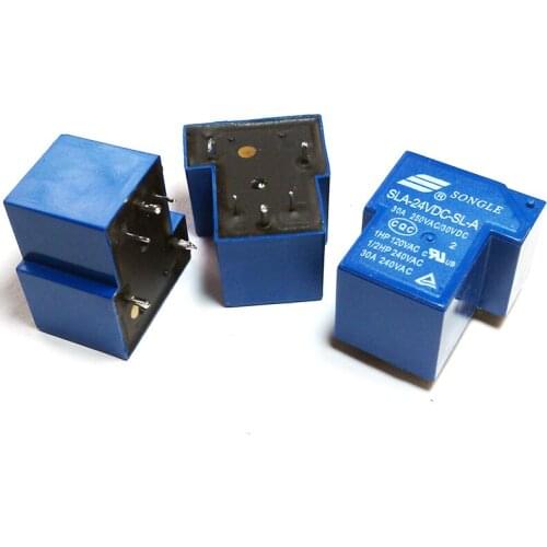 5 Pin 24V 30A Sealed Relay 5 feet Songle brand large current sealed relay