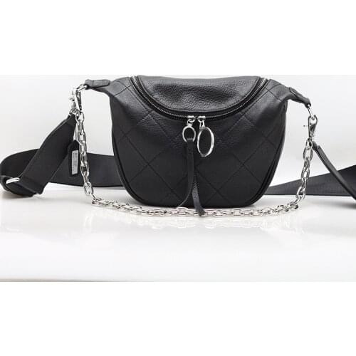2020 fashion women leather chain belt bag chest pack fanny packs