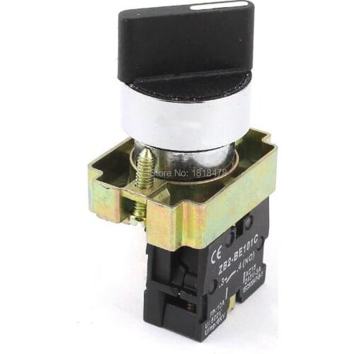 22mm XB2-BD21 NO SPST 2 Position Maintained Rotary Selector Switch 600V 10A