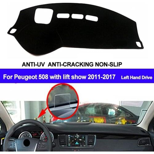 TAIJS Car Dashboard Cover Dash Mat Dash Board Pad Anti-UV For Peugeot 508 With Lift Show 2011 2012 2013 2014 2015 2016 2017