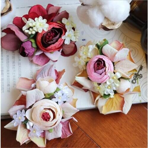 Flower Hair Clip Women Bridal Wedding Hair Accessories Handmade Headband Girls Head Wear Ornaments B1491