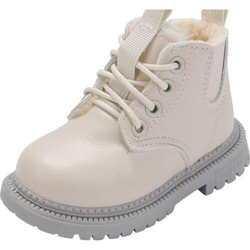 SandQ Little Kids Winter Boots Warm Shoes Girls Beige Boys Black Tennis Sporty Children Zapatos Chaussure Antislip Sole 2021 New