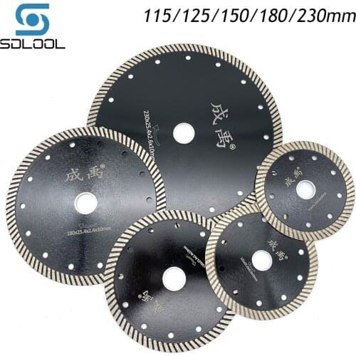115-230mm Hot Pressed Diamond Turbo Circular Saw Blade Cutting Disc Segment Saw Blade Granite Marble Tile Cutting