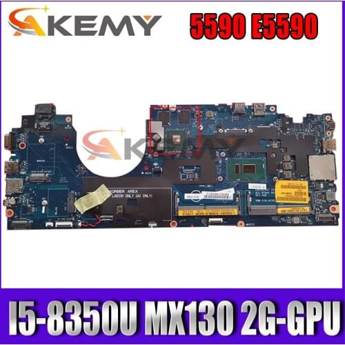 For DELL Latitude 5590 E5590 Laptop Motherboard DDM80 LA-F412P MB With i5-8350U MX130 2G-GPU 100% Working CN-05HJC9 0P50J0 5HJC9
