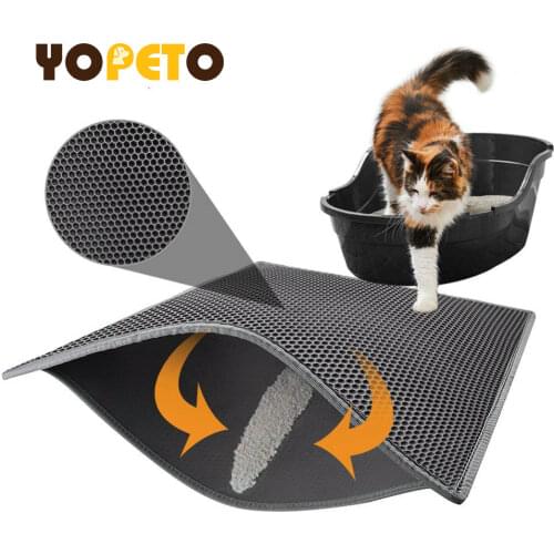 Cat Litter Mat EVA Double-Layer Pet Cat Litter Trapper Mats with Waterproof Bottom Non-slip Pet Litter Cat Mat Layer kattenmand
