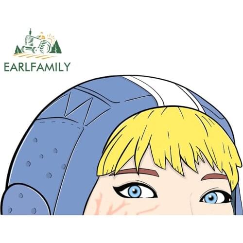 EARLFAMILY 13cm x 7.8cm For Apex Legends Wattson Peeker Vinyl Car Sticker Personality Auto Surfboard Decal Sunscreen Decoration