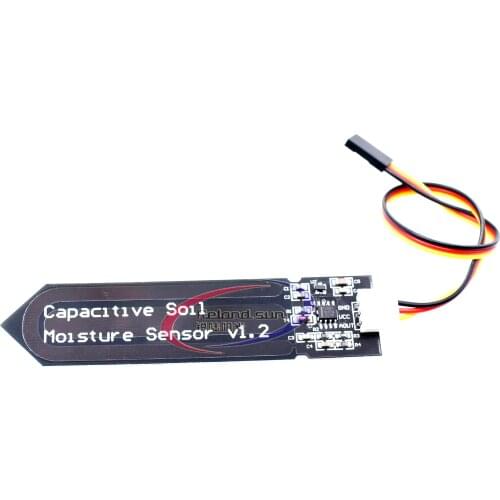 Capacitive Soil Moisture Sensor Not Easy to Corrode Wide Voltage Wire 3.3-5.5V Corrosion Resistant W/ Gravity for Arduino Module