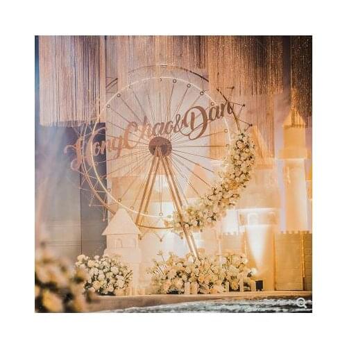 Wedding ceremony large ferris wheel model ground circular geometric background pendant furnishings props wedding arrangements