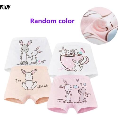Kids Girls Cotton Boxer Briefs Cute Cartoon Rabbit Printed Toddler Underwear Panties Princess Baby Boyshorts Underpants Knickers